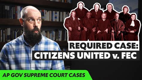 Citizens United V Fec Explained Ap Gov Required Supreme Court Cases