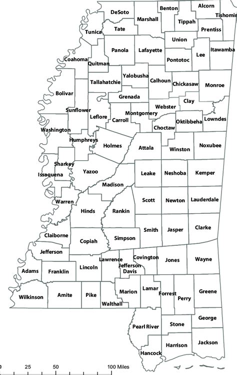 Counties Of Mississippi Download Scientific Diagram