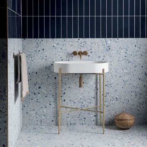 Terrazzo Lusso Blue Full Bodied Porcelain Tile Matt 60 X 60cm