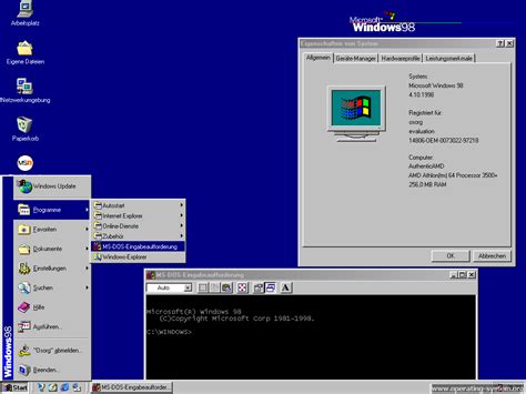Operating System Screenshot Microsoft Windows98 07