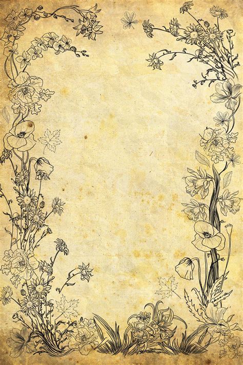 Flower Old Paper By Vanessabettencourt On Deviantart