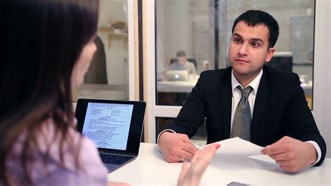 Smiling Candidate During Job Interview Stock Footage Sbv 311471436