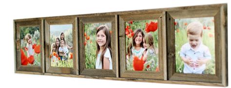Rustic Collage Picture Frame 5 Openings 8x10 Barnwood