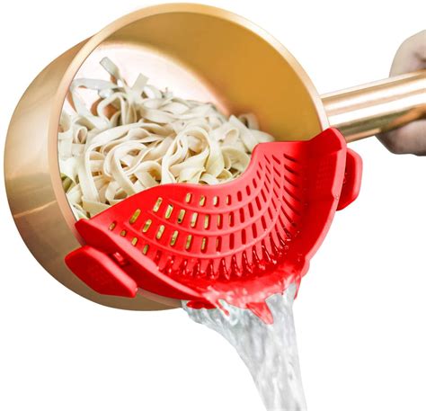 Pasta Strainer Clip On Strainer For Pots Pan Silicone Food Strainer