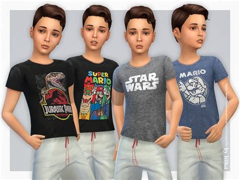 T Shirt Collection For Boys P18 By Lillka At Tsr Sims 4 Updates