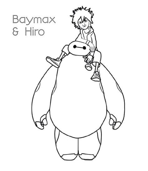 Hiro Y Baymax Para Colorear Imprimir E Dibujar Coloringonly Com