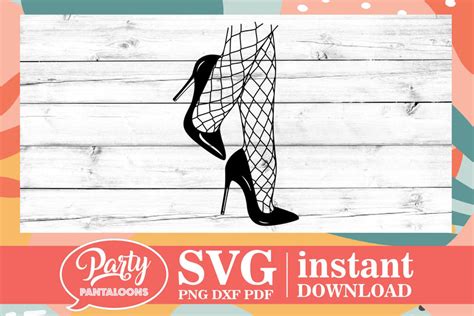 Heels And Fishnet Stockings Svg Svg Dxf Png Pdf So Fontsy