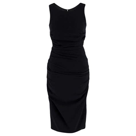 dolce and gabbana ruched black sleeveless dress size us 0 2 for sale at 1stdibs dolce and