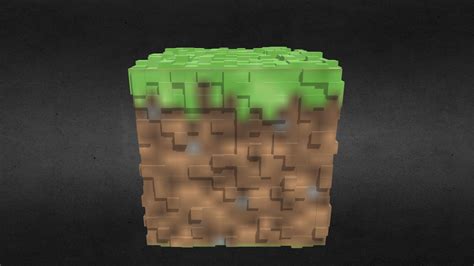 Minecraft Grass Block 3d Model By Debayan Ghosh Ghoshdebayan65