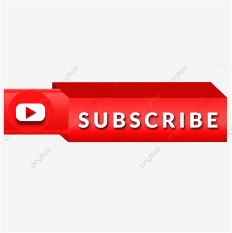 Youtube Subscribe Now Icon 3d Button Social Like Share