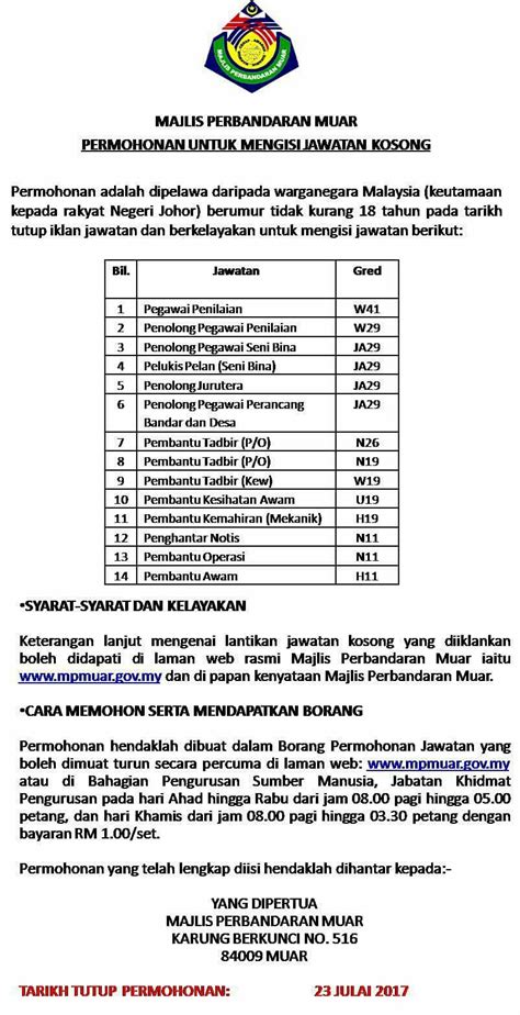 Maybe you would like to learn more about one of these? Jawatan Kosong Majlis Perbandaran Muar - herneenazir.com