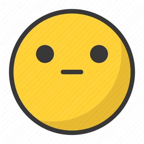 Emoji Emoticon Emotionless Reactionless Icon
