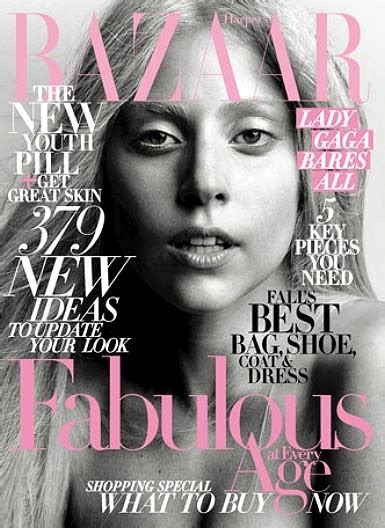 Pammichele Lady Gaga Goes Au Naturale In Harpers Bazaar Photo