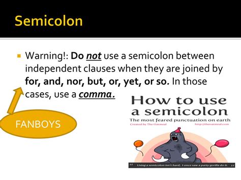 A colon precedes elements or multiple elements that illustrate the previously provided information. PPT - Semicolon, colon, Run-on Sentences PowerPoint Presentation, free download - ID:2589400