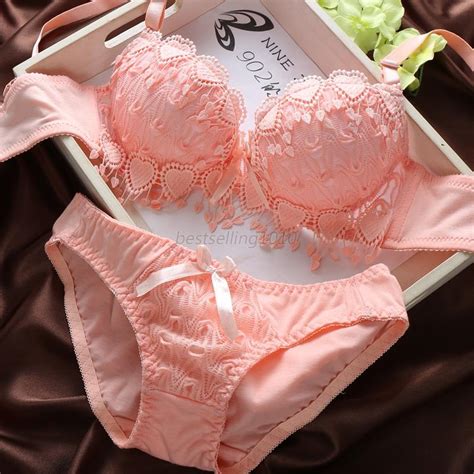 Sexy Women Lace Lingerie Underwear Push Up Padded Bra Set Brassiere