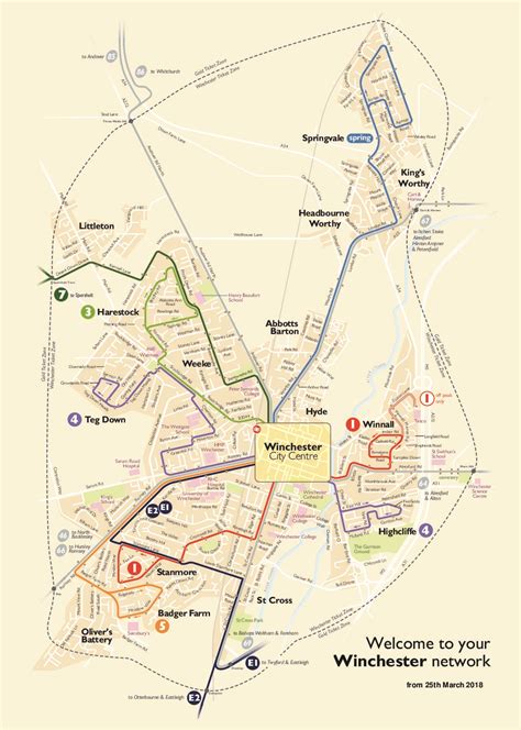 Winchester Bus Routes Map