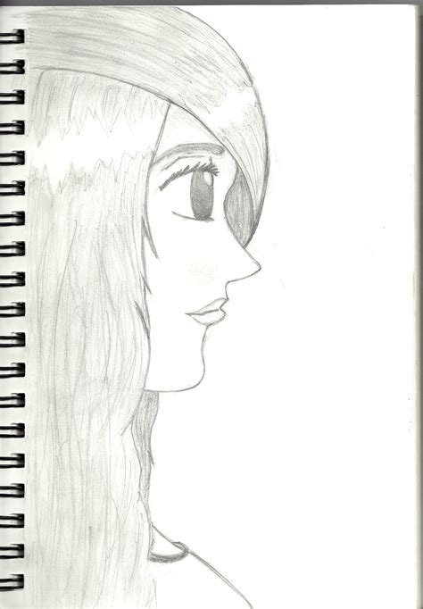 Anime Girl In Profile View By Zeldafangirl On Deviantart