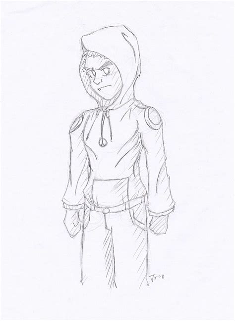 Anime Guy In Hoodie Coloring Pages