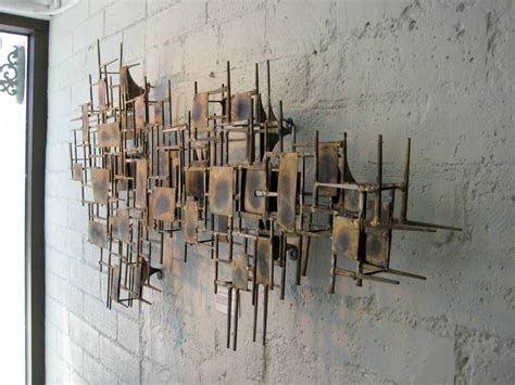 a brass mid century modern wall sculpture description from i searched for t