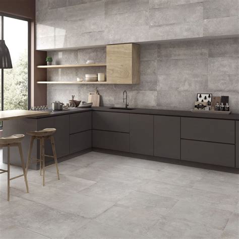 Infinity Dark Grey Wall Tile Grey Kitchen Walls Grey Kitchen Floor
