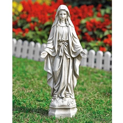Virgin Mary Statue Blessed Mother Garden Lawn Sculpture Statue20h