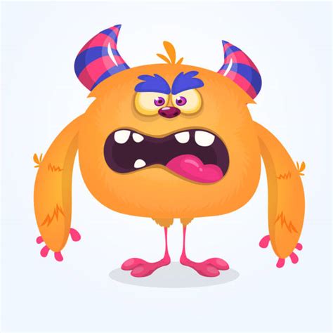 Royalty Free Funny Monster Orange Clip Art Vector Images