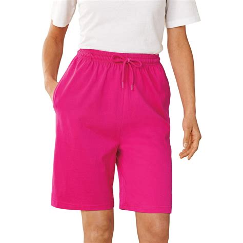 Plus Size Knit Shorts Womens Essential Cotton Shorts Available In