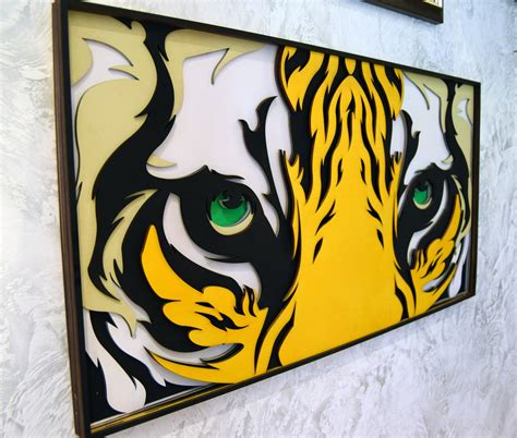 Tiger Wall Art Tiger Decorations Tiger Wall Hanging Etsy