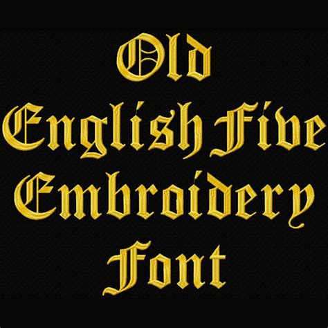 Machine Embroidery Font Ye Olde Font Old English Five