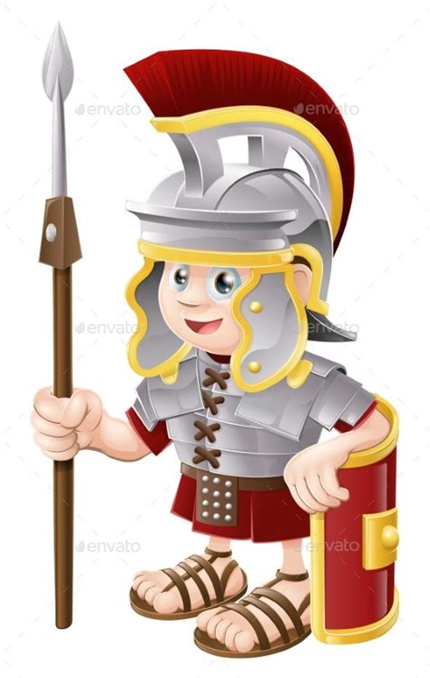 Cartoon Roman Soldier Roman Soldiers Soldier Drawing Soldier