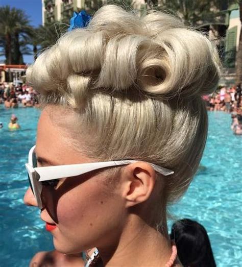 Half updo with short hair. Pin Curl Short Hair Tutorial and Styling Ideas