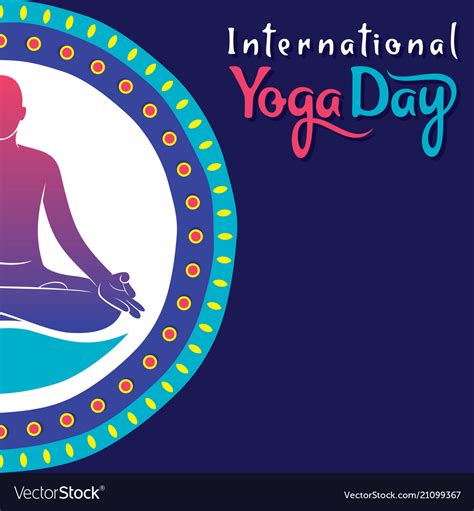 International Yoga Day Poster Design Royalty Free Vector