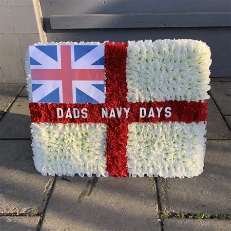 Royal Navy Flag Funeral Flowers Tribute Wreath Flower Wreath Funeral
