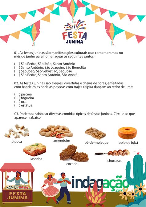 Atividade Texto Sobre Festas Juninas Com Quest Es Para Interpreta O Comidas De Festa Junina