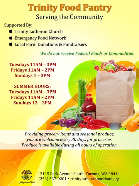 We found 834 results for churches with food pantries in or near auburndale, fl. Food Pantry - Feeding Ministries - Trinity Lutheran Church