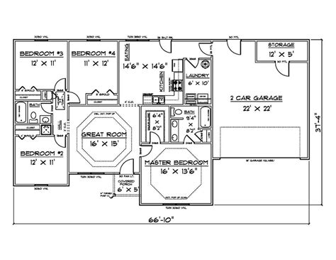 500 — 1000 square feet; House Plans for 1500 Sq. Ft. 4 Bedroom House | eBay