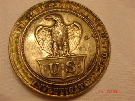 Old Us Treasury Investigators Badge Collectors Weekly