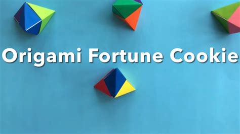 Origami Fortune Cookie Easy Origami Youtube