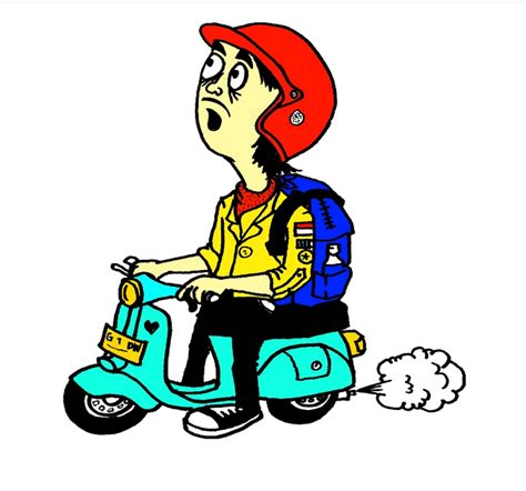 Wallpaper Vespa Keren Kartun