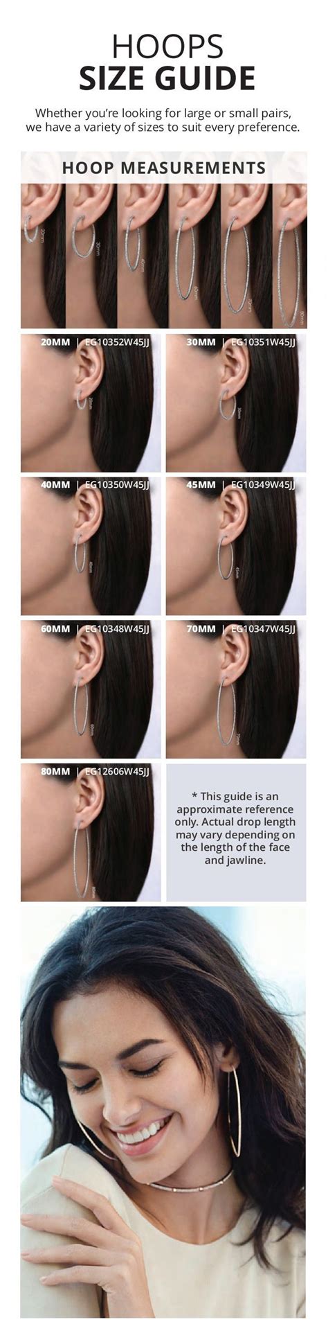 Hoop Earring Size Chart Mm