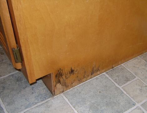 The insurance company decided to call out a cabinet repair company to rebuild the sink bases the answer was, not possible given the damage and aged finish of the remaining cabinets. Cabinet Restoration & Painting — Old Peg Furniture Services