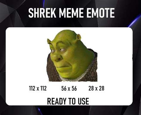 Shrek Meme Emote For Twitch Discord Or Youtube Etsy