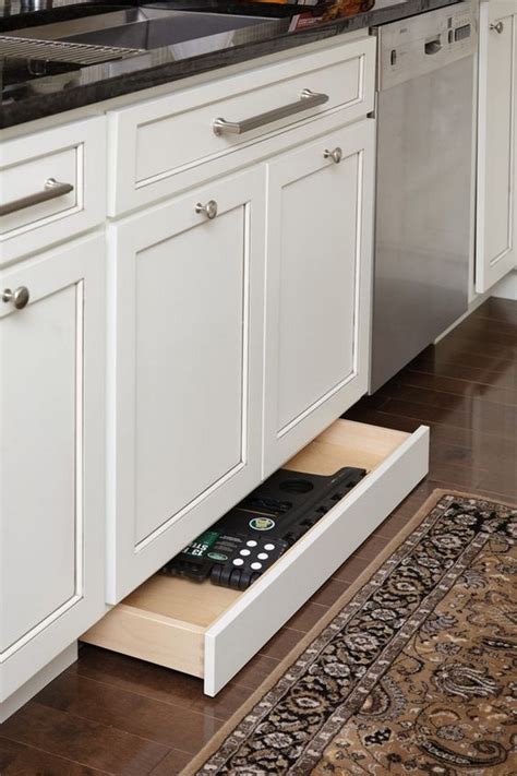Then follow these steps to keep your kitchen organized. Make a toe kick drawer for extra kitchen storage | DIY ...