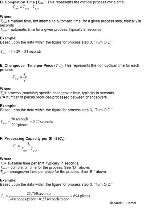 Process Capacity Sheet Math Talcott Ridge Consulting