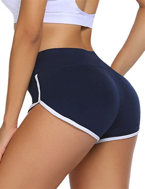 Adome Womens Active Shorts Fitness Sports Yoga Booty Shorts For Running Gym Workout Sports