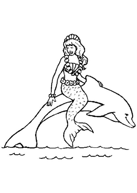 Coloriage dauphin sirene