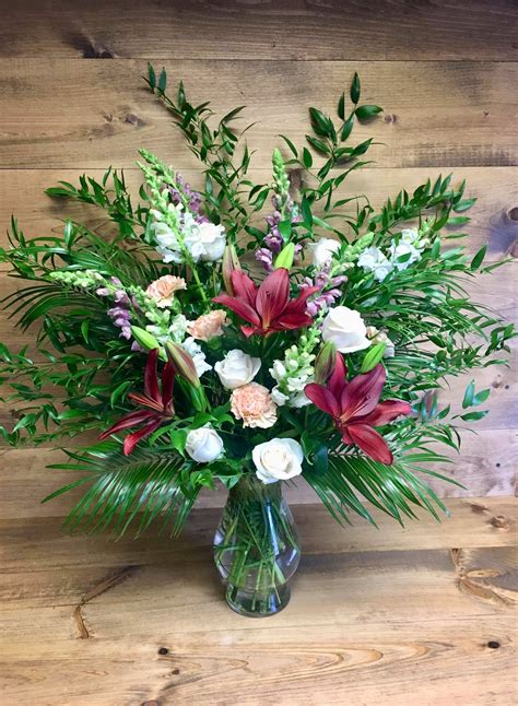 Sympathy Arrangement in a Vase in Beaver Falls, PA | The Mayflower Florist