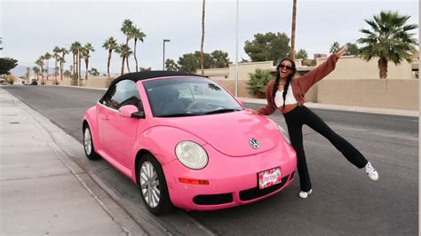 Pamper My Pink Car With Me Convertible Volkswagon Beetle Youtube