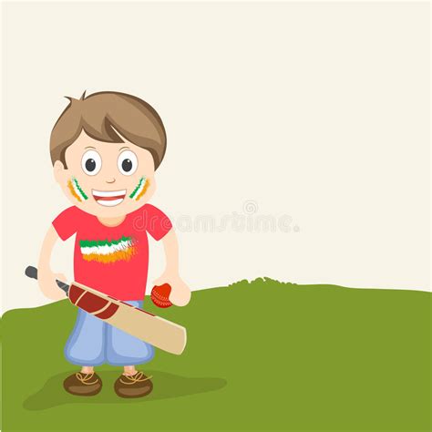 Cricket Sports Concept With Cute Little Boy. Stock ...
