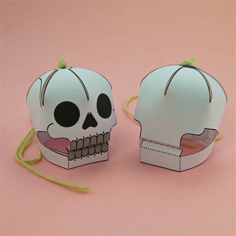 Simple 3d Halloween Skull Activity Display Paper Craft For Party